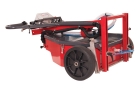 The machine can easily and quickly be folded and transported in a normal car, with the simple weight of 28 kg and with dimensions of 85 x 58 x 42 cm (folded).